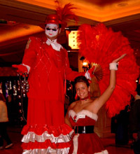 stilt walkers